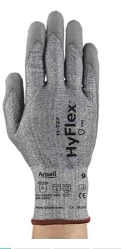 GLOVE A2 INTERCEPT LINER;GRAY SHELL GRAY PU PALM - Cut Resistant